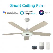  VS525H-L13-W6-1 - Journey 52-inch Indoor/Outdoor Smart Ceiling Fan, Dimmable LED Light Kit & Remote Control, Works wit